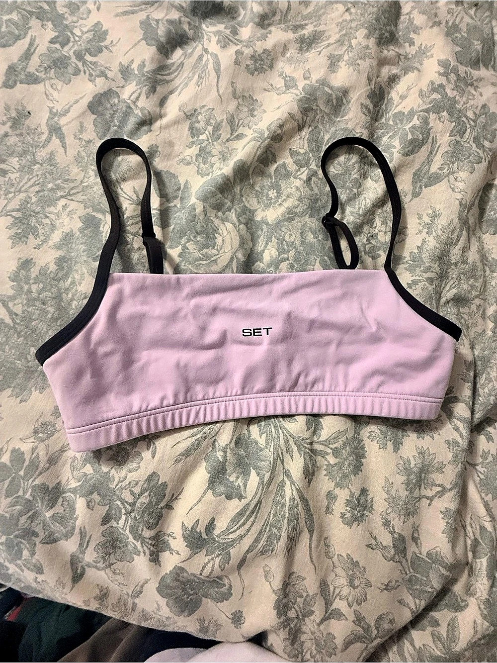 SET Pink Sports Bra Size Large Like New